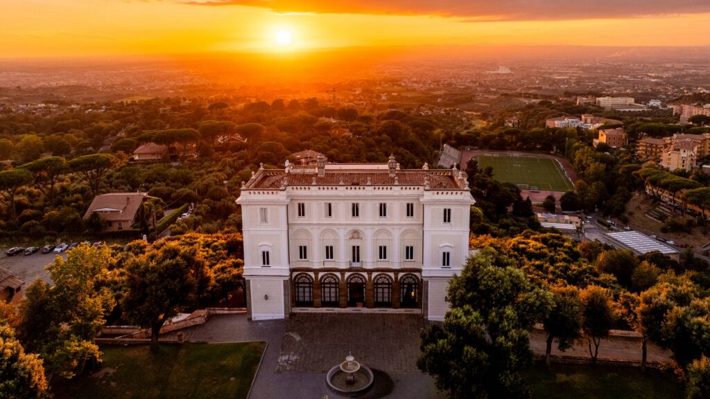 Villa Grazioli a Frascati con panorama verso Roma
